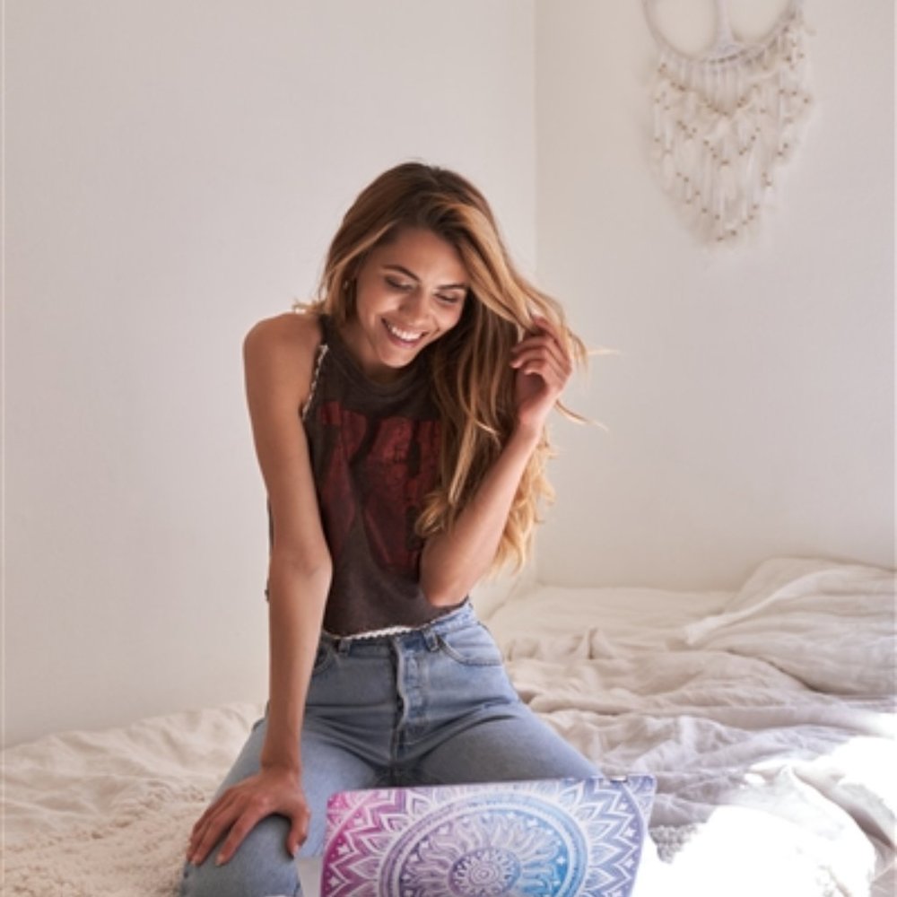 Brown Sleeveless Graphic Print Crop Top
